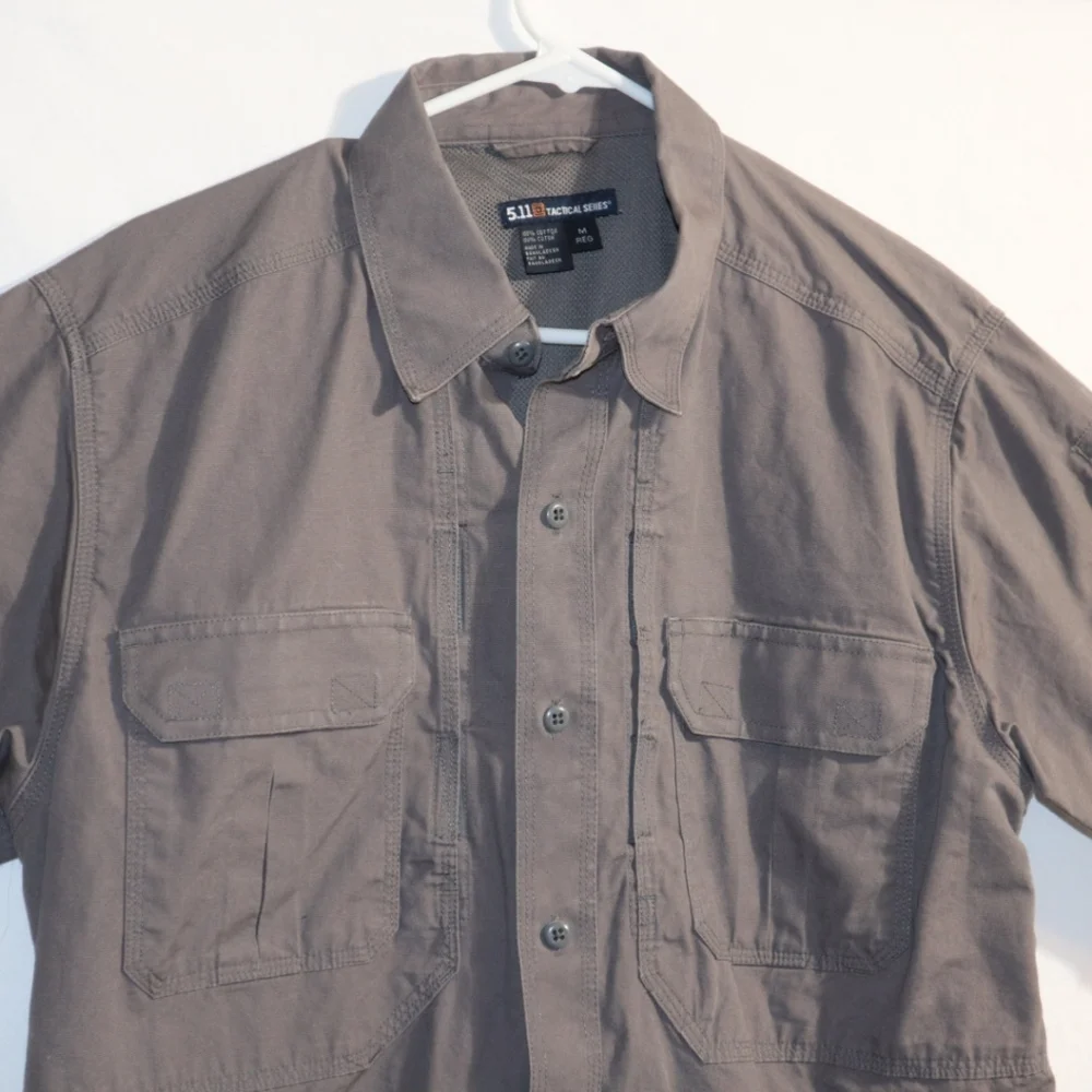 5.11 Tactical Gray Casual Button Down Shirt - Picture 10 of 14